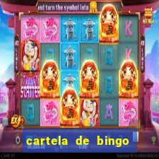 cartela de bingo cha de bebe